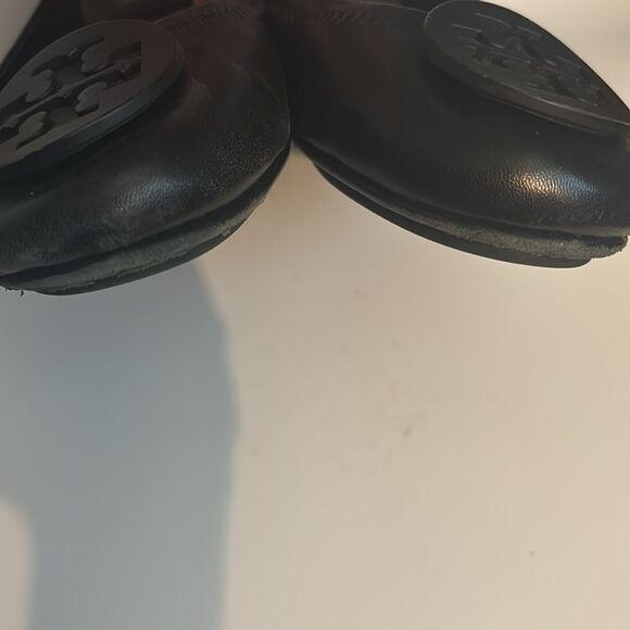 TORY BURCH MINNIE TRAVEL BALLET FLAT in perfect black Size 8 - Picture 8 of 12